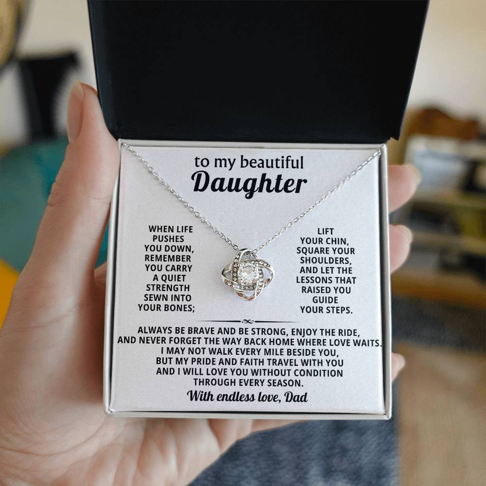 To my beautiful Daughter, I may not walk every mile beside you, but my pride and faith travel with you