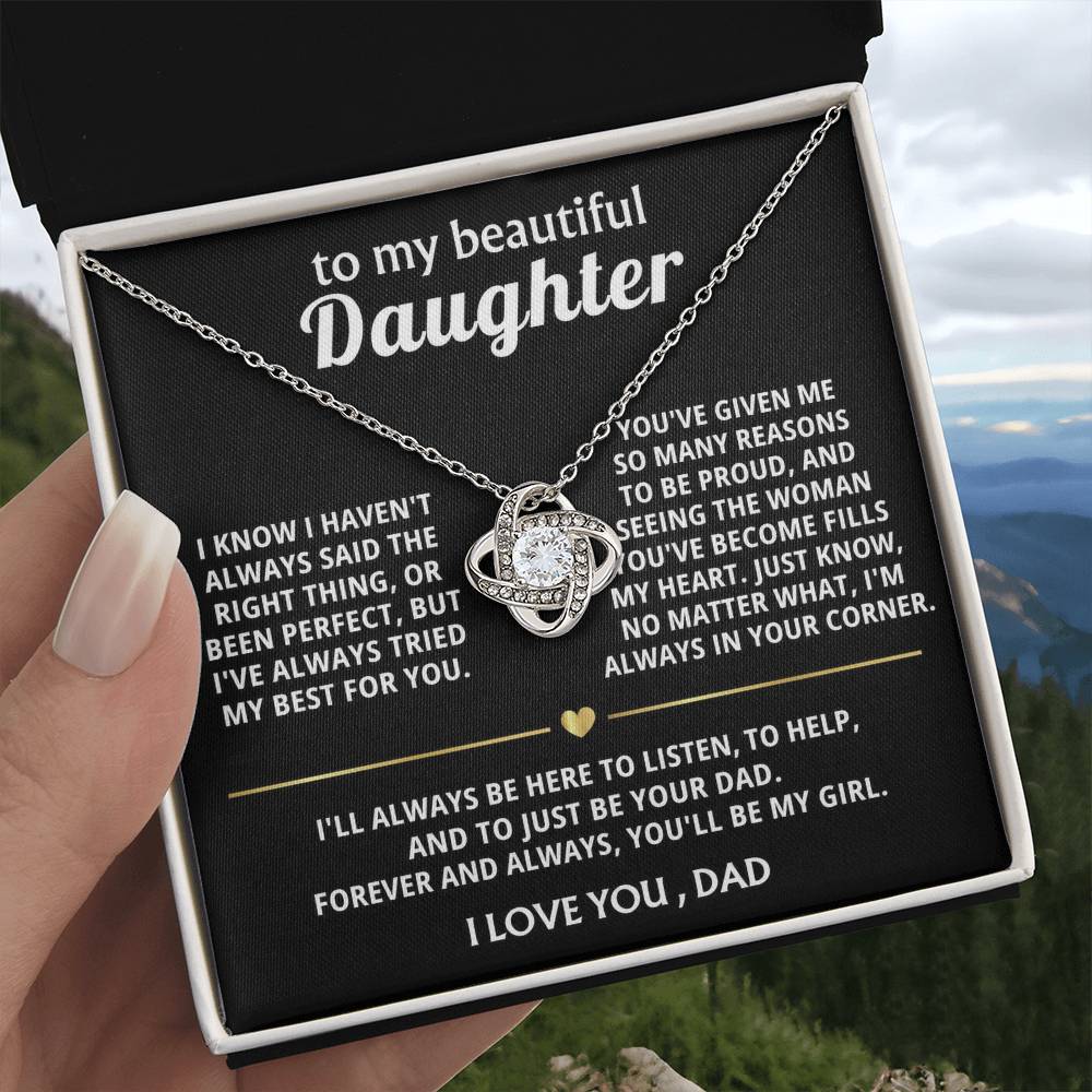 To My Beautiful Daughter, I'm always in your corner.