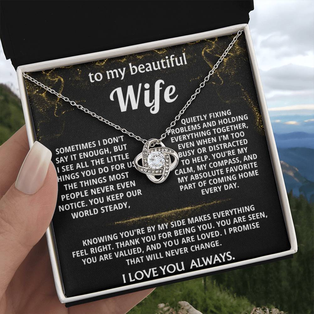 To My Wife, You're my calm, my compass, my home.
