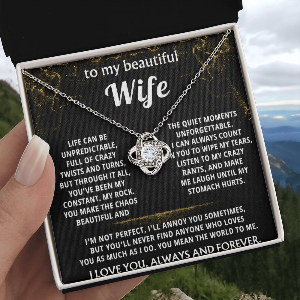 To My Wife, You are my constant, my rock.