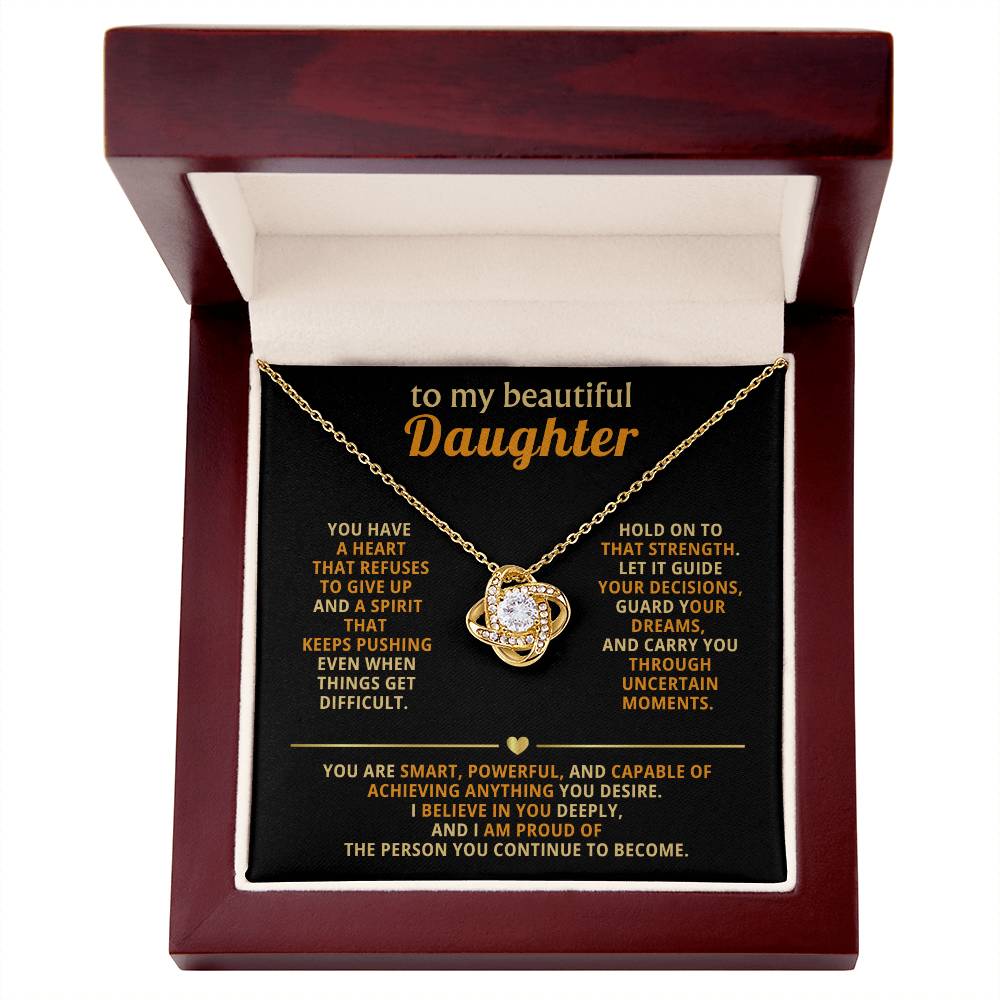 To my beautiful Daughter,I believe in you deeply