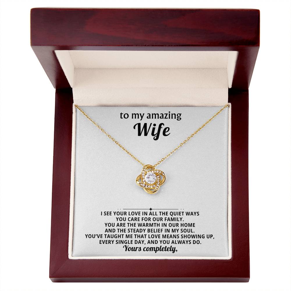 To my amazing wife, I see your love in all the quiet ways you care for our family