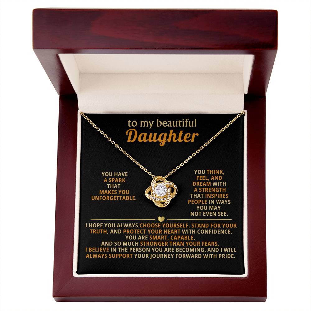 To my beautiful Daughter,You have a spark that makes you unforgettable