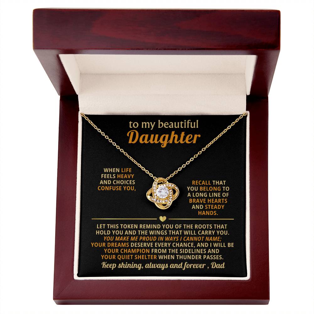 To my beautiful Daughter, I will be your champion from the sidelines