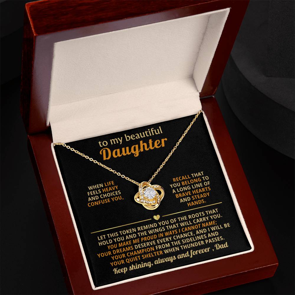 To my beautiful Daughter, I will be your champion from the sidelines