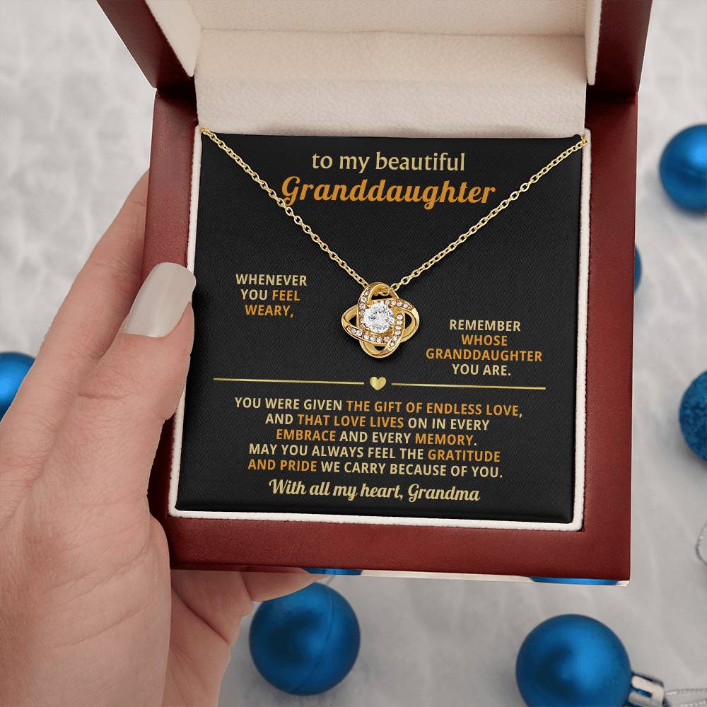 To my beautiful Granddaughter, You were given the gift of endless love
