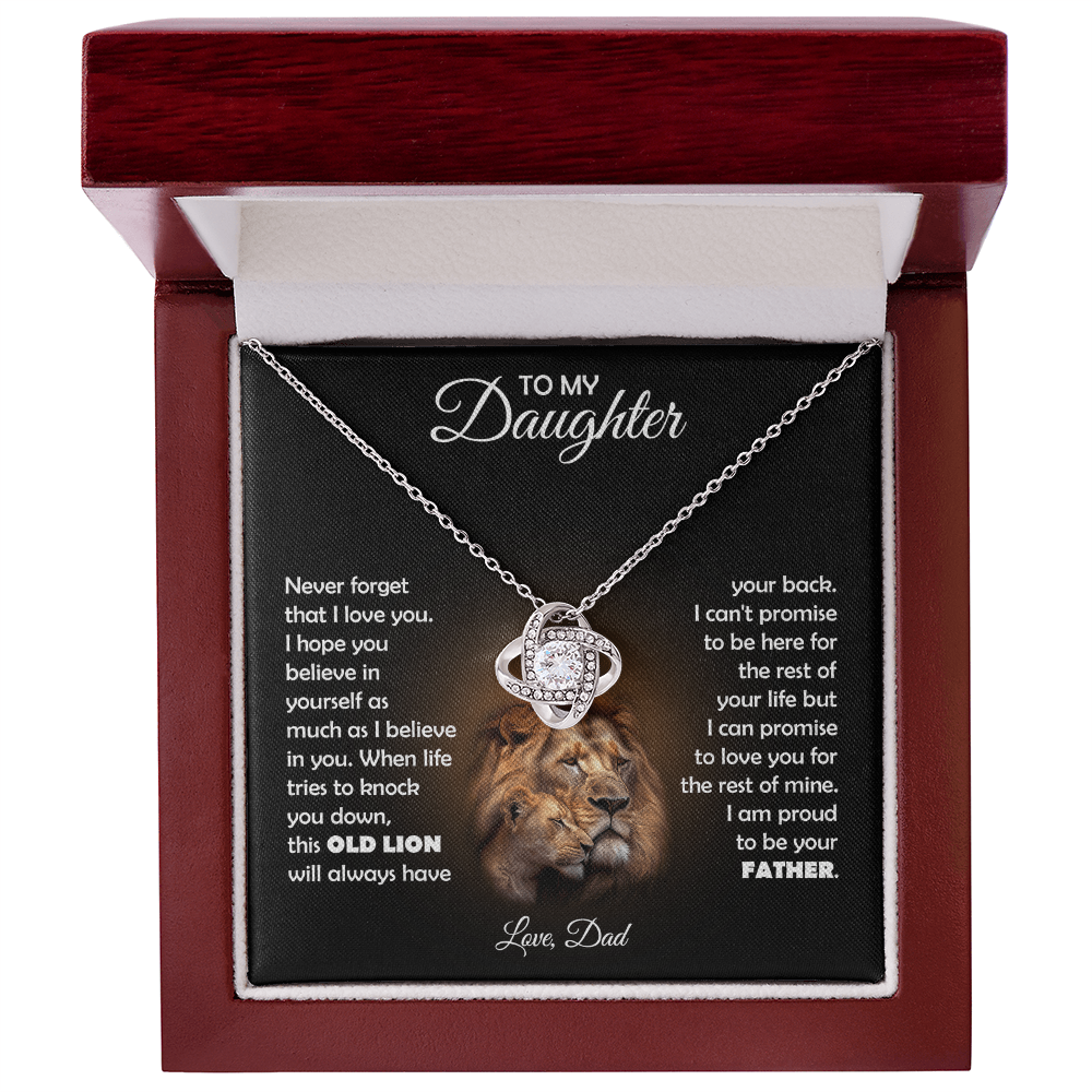 TO MY DAUGHTER THIS LION LOVE KNOT