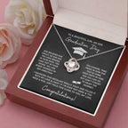 GRADUATION FOR HER SQUEEZED  LOVE KNOT NECKLACE