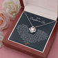 TO MY DAUGHTER IN LAW HEART LOVE KNOT NECKLACE GIFT SET