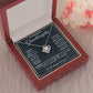 TO MY GRANDDAUGHTER SQUEEZED LOVE KNOT NECKLACE GIFT SET