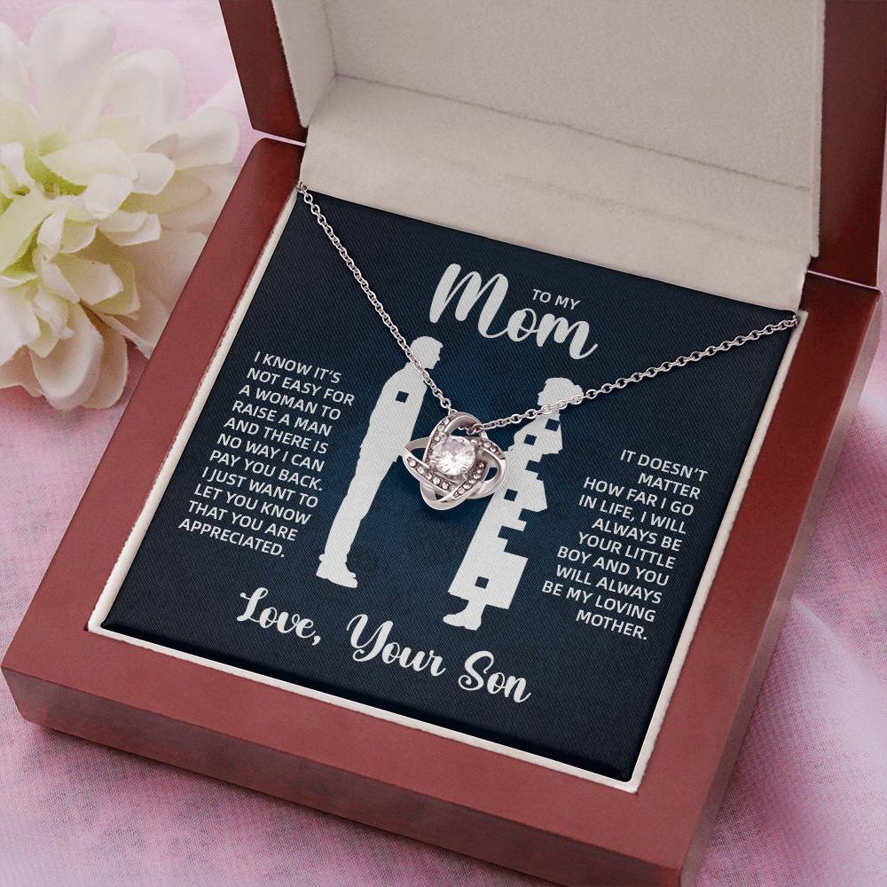 TO MY MOM LITTLE BOY BLUE LOVE KNOT