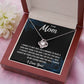 TO MY MOM LITTLE BOY BLACK LOVE KNOT NECKLACE GIFT SET