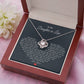 TO MY DAUGHTER IN LAW HEART LOVE KNOT NECKLACE GIFT SET