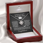 GRADUATION FOR HER SQUEEZED  LOVE KNOT NECKLACE