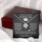 GRADUATION FOR HER SQUEEZED  LOVE KNOT NECKLACE