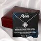 TO MY MOM LITTLE BOY BLACK LOVE KNOT NECKLACE GIFT SET