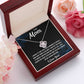 TO MY MOM LITTLE BOY BLACK LOVE KNOT NECKLACE GIFT SET