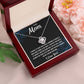 TO MY MOM LITTLE BOY BLACK LOVE KNOT NECKLACE GIFT SET
