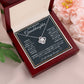 TO MY GRANDDAUGHTER SQUEEZED LOVE KNOT NECKLACE GIFT SET