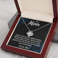 TO MY MOM LITTLE BOY BLACK LOVE KNOT NECKLACE GIFT SET