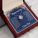 SWEET 16 WRAPPED LOVE KNOT NECKLACE GIFT SET