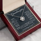 TO MY GRANDDAUGHTER SQUEEZED LOVE KNOT NECKLACE GIFT SET