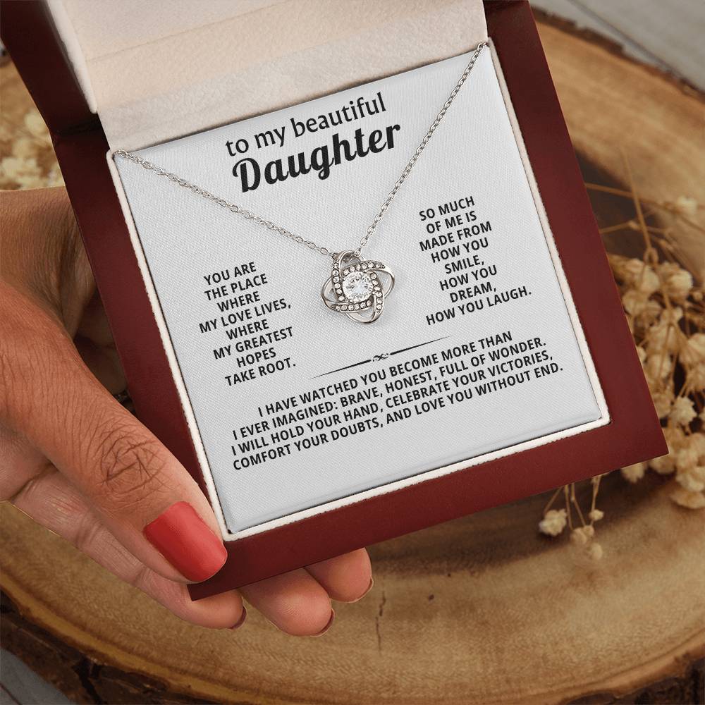 To my beautiful daughter, You are the place where my love lives