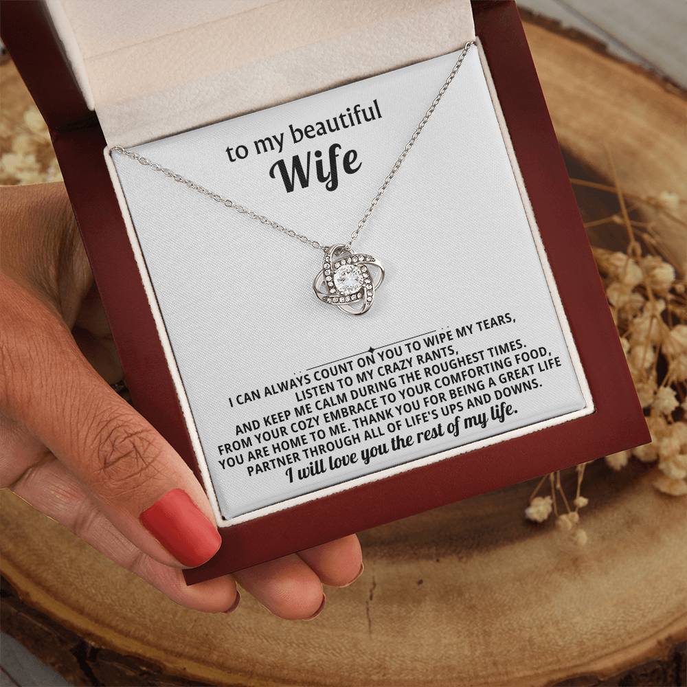 To my beautiful wife, I can always count on you to wipe my tears, listen to my crazy rants