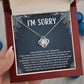 I'M SORRY POOR CHOICES LOVE KNOT NECKLACE GIFT SET