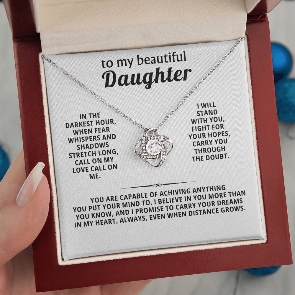 To my beautiful daughter, I promise to carry your dreams in my heart, always