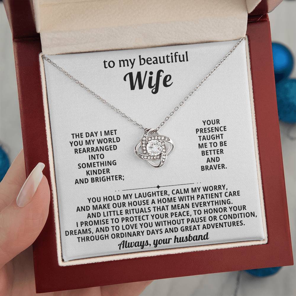 To my beautiful wife, The day I met you my world rearranged into something kinder