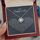 TO MY DAUGHTER IN LAW HEART LOVE KNOT NECKLACE GIFT SET
