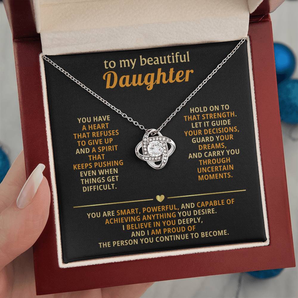 To my beautiful Daughter,I believe in you deeply