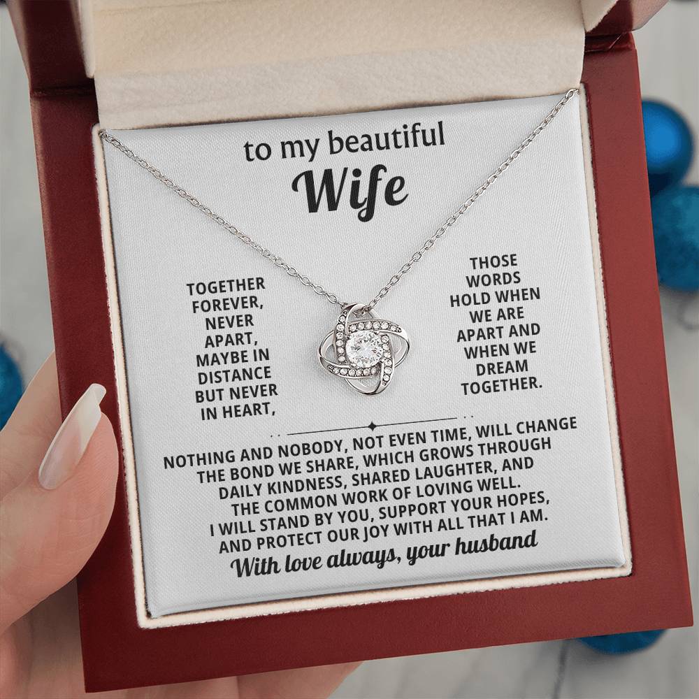 To my beautiful Wife, Nothing and nobody, not even time, will change the bond we share