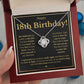 18TH BIRTHDAY SQUEEZED LOVE KNOT NECKLACE GIFT SET
