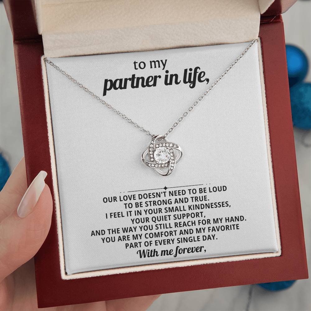 To my partner in life, You are my comfort and my favorite part of every single day