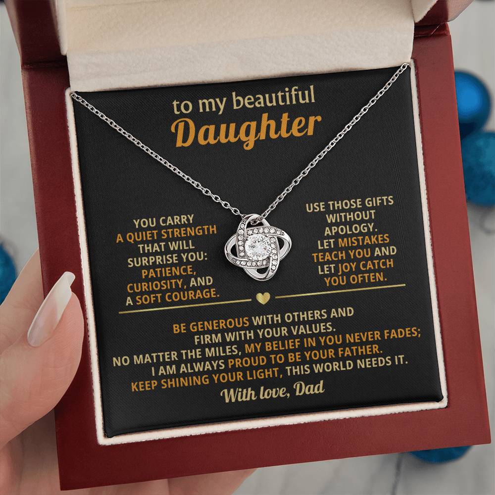 To my beautiful Daughter, Let mistakes teach you and let joy catch you often