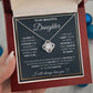 TO MY DAUGHTER PROUD LOVE KNOT NECKLACE GIFT SET