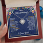 18TH BIRTHDAY WRAPPED LOVE KNOT NECKLACE GIFT SET