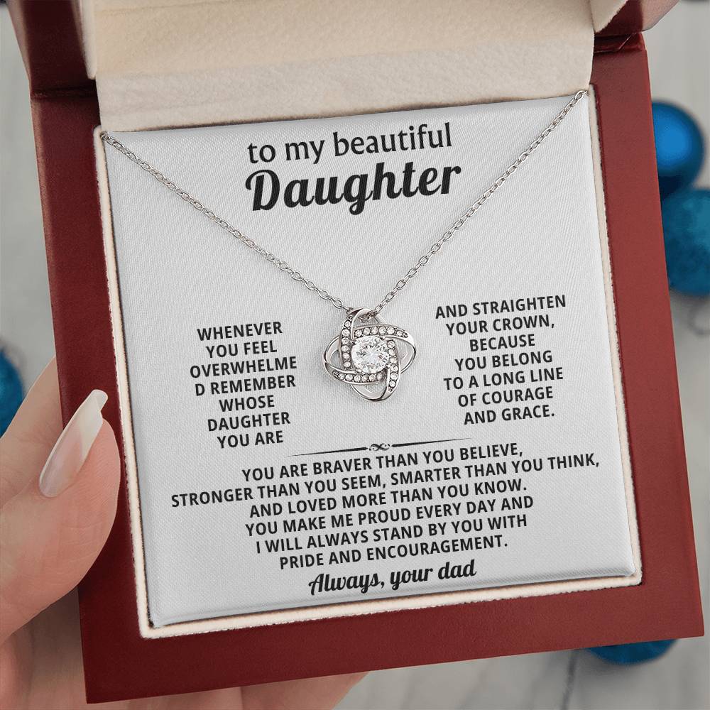 To my beautiful Daughter, You belong to a long line of courage and grace