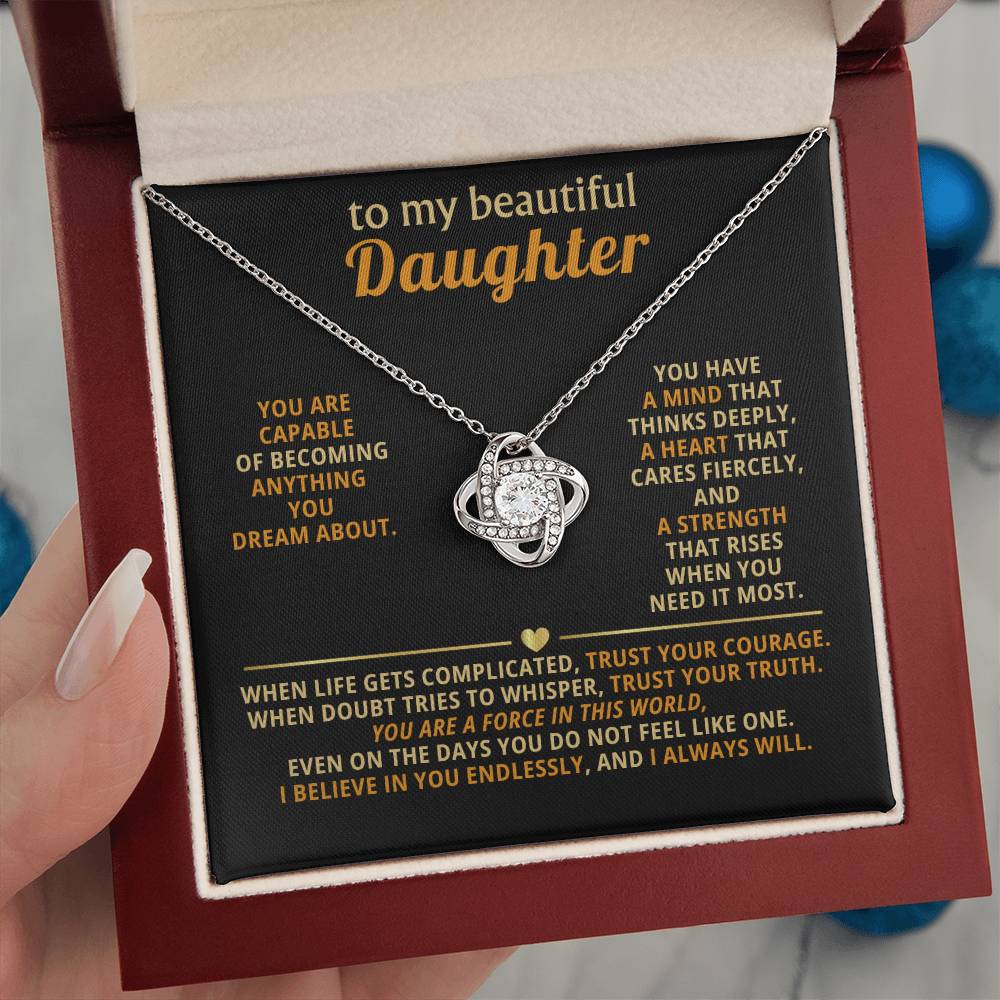 To my beautiful Daughter,You are capable of becoming anything you dream about