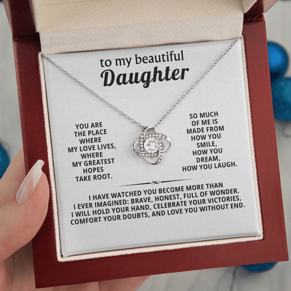 To my beautiful daughter, You are the place where my love lives