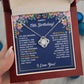 HAPPY 15TH BIRTHDAY WRAPPED LOVE KNOT NECKLACE