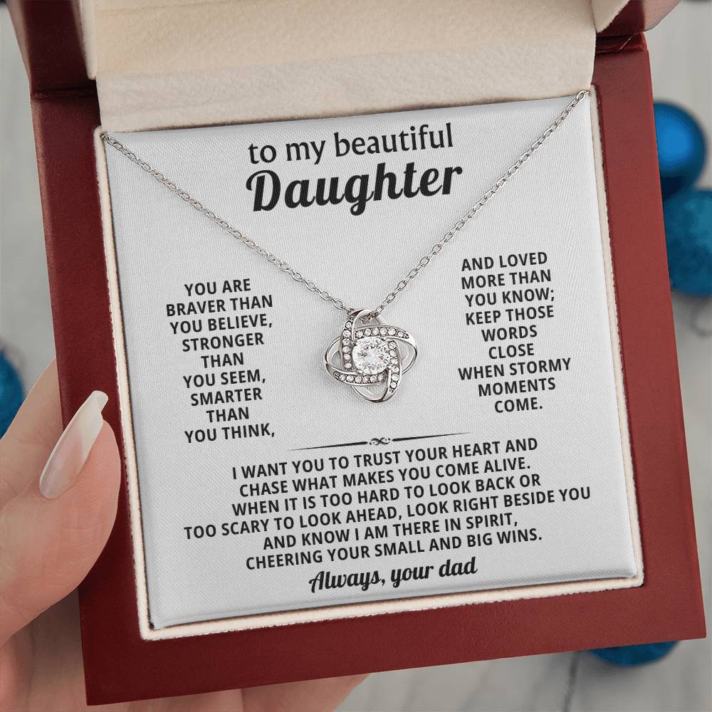 To my beautiful Daughter, Look right beside you and know I am there in spirit