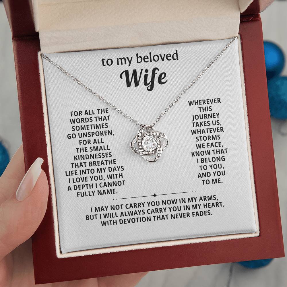 To my beloved wife, I belong to you, and you to me