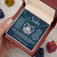 TO MY SISTER SQUEEZED LOVE KNOT NECKLACE GIFT SET