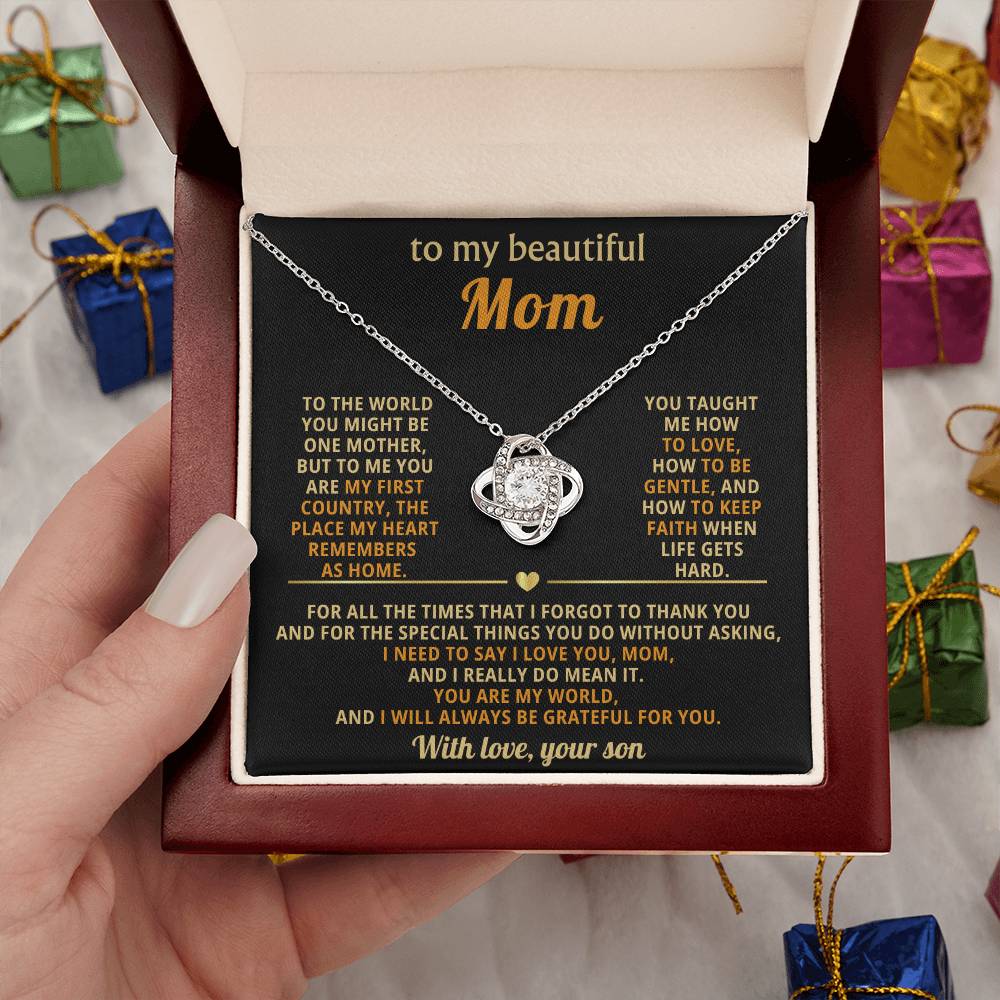 To My Mom, You taught me how to love, how to be gentle