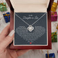 TO MY DAUGHTER IN LAW HEART LOVE KNOT NECKLACE GIFT SET