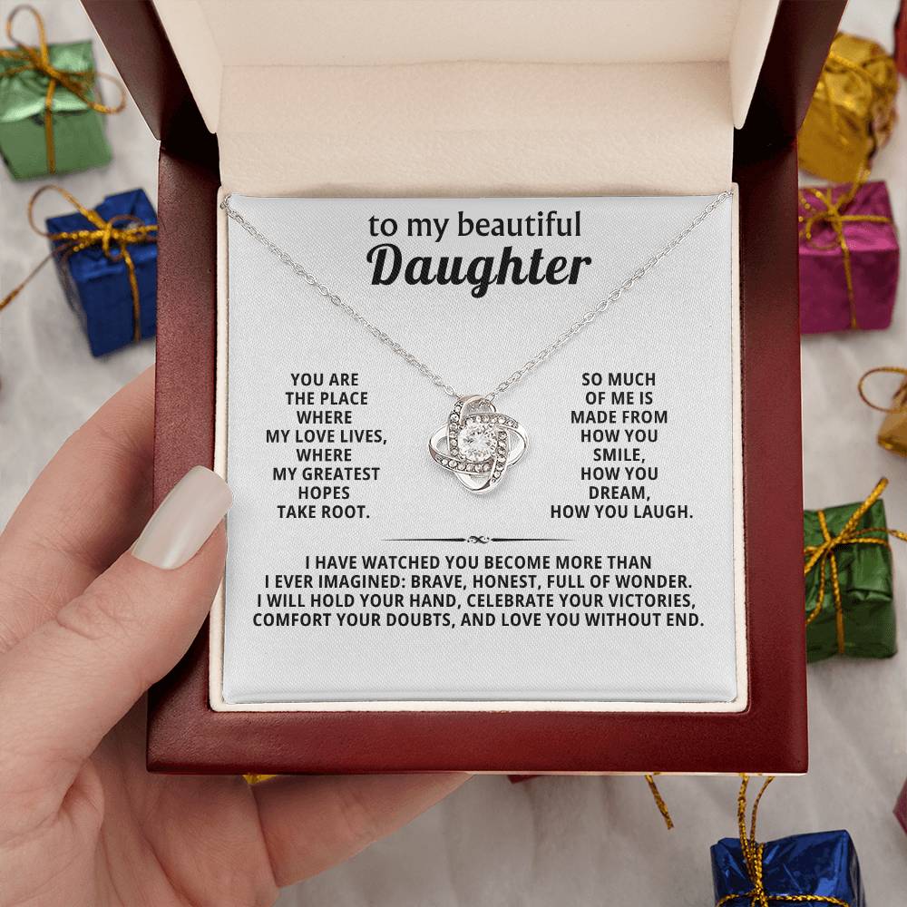 To my beautiful daughter, You are the place where my love lives