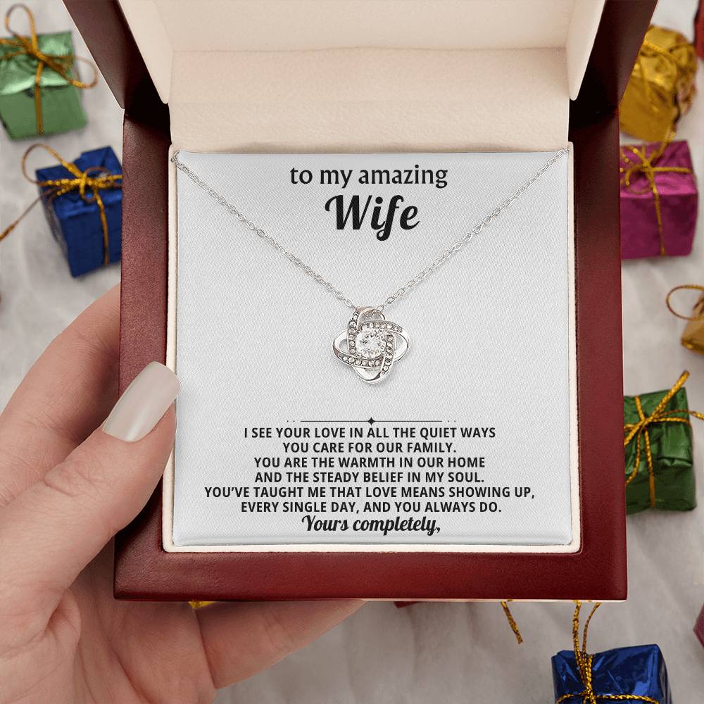 To my amazing wife, I see your love in all the quiet ways you care for our family